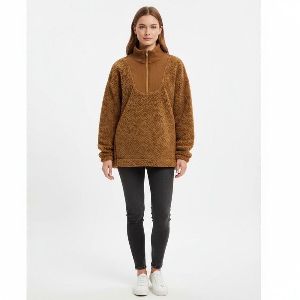 Aerie Teddy Sherpa Zip Pullover